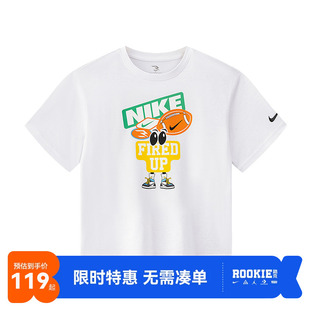 Nike 3brand男童短袖儿童T恤2026新款休闲运动T女童夏季上衣童装