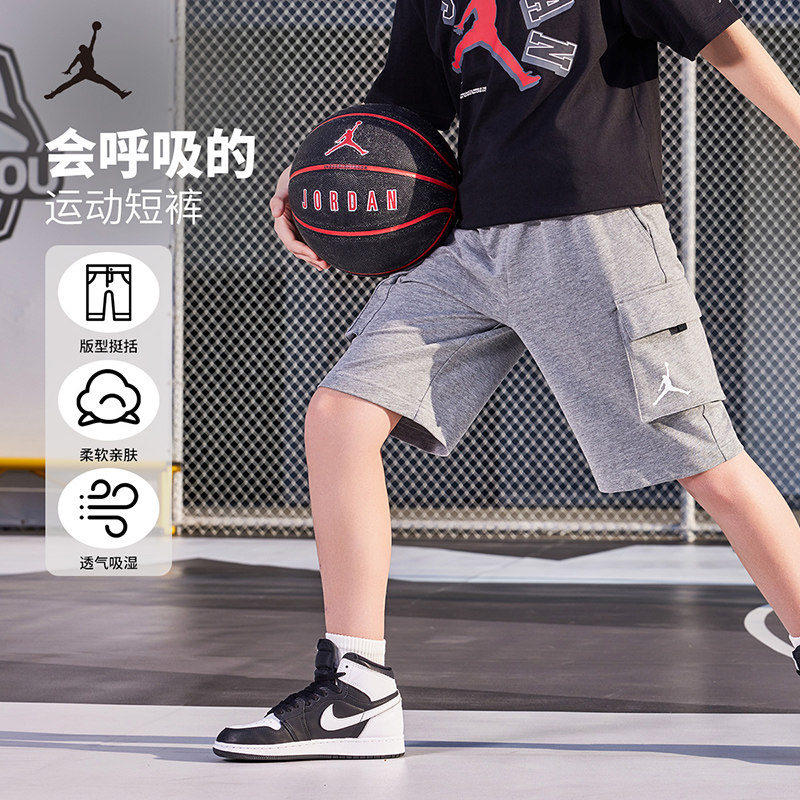 Jordan儿童装男童短裤大小童夏季耐克AJ运动五分裤潮JD23