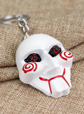 三角洲行动周边挂件电锯惊魂比利钥匙扣SAW鬼头面具学生书包挂饰