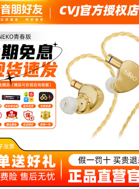 CVJ 新品NEKO青春版单镭射雕刻设计入耳式单动圈有线HiFi耳机