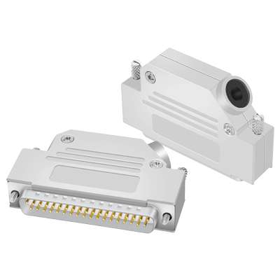 二排DB37针公母头 37针接插 D-SUB 实心镀金插头 金属外壳 连接器