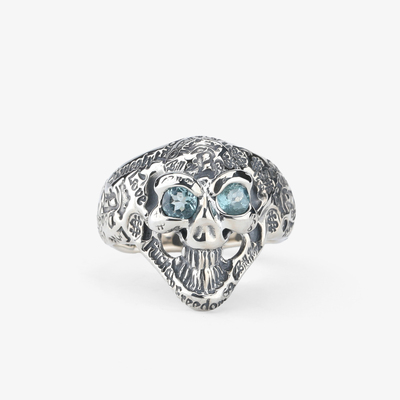 BWL纯银戒指男士欧美风骷髅