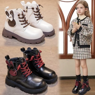 儿童靴子女宝宝鞋马丁靴冬季加绒二棉鞋女童短靴秋冬2026新款