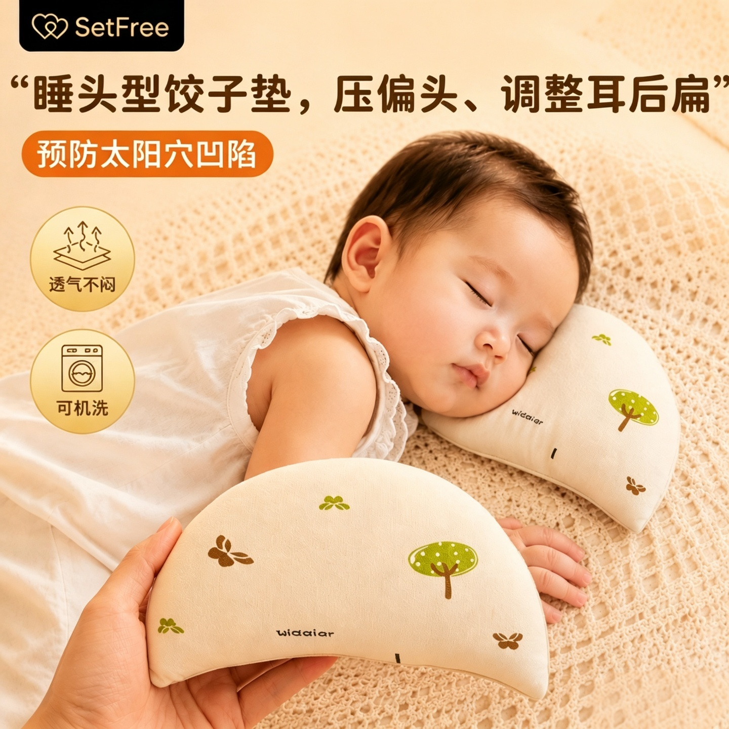 脸颊枕矫正太阳穴凹陷+犄角凸出