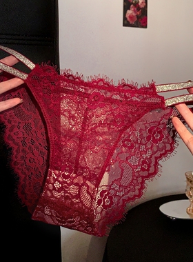 绯色缠情~红色本命年蕾丝内裤女2026马年性感女士三角裤女生女款