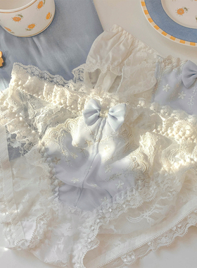 奶蓝布蕾~纯欲蕾丝性感高级法式内裤女2026新款莫代尔女士三角裤