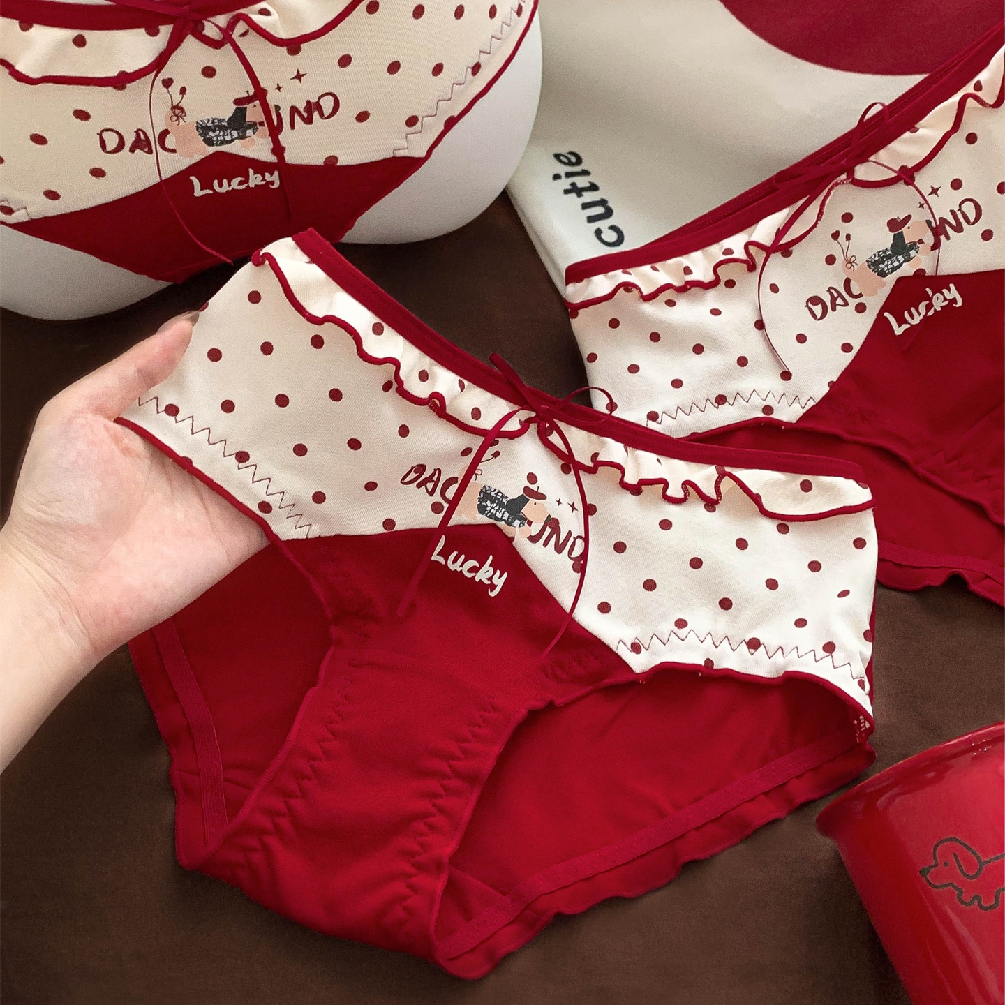 本命年红色软萌风纯棉内裤