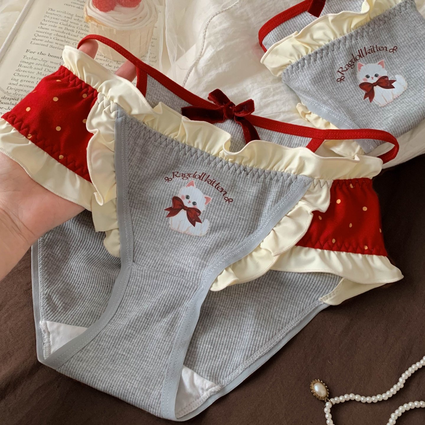 波点甜喵~女生甜美可爱镂空内裤女2026新款舒适亲肤款中腰三角裤,女士内衣/男士内衣/家居服,女三角裤,淘宝优惠券,粉丝福利购,淘宝优惠卷