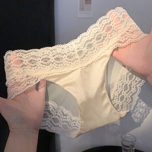 缎光曳影~法式蕾丝女款内裤女2026新款纯欲女士三角裤女生高颜值