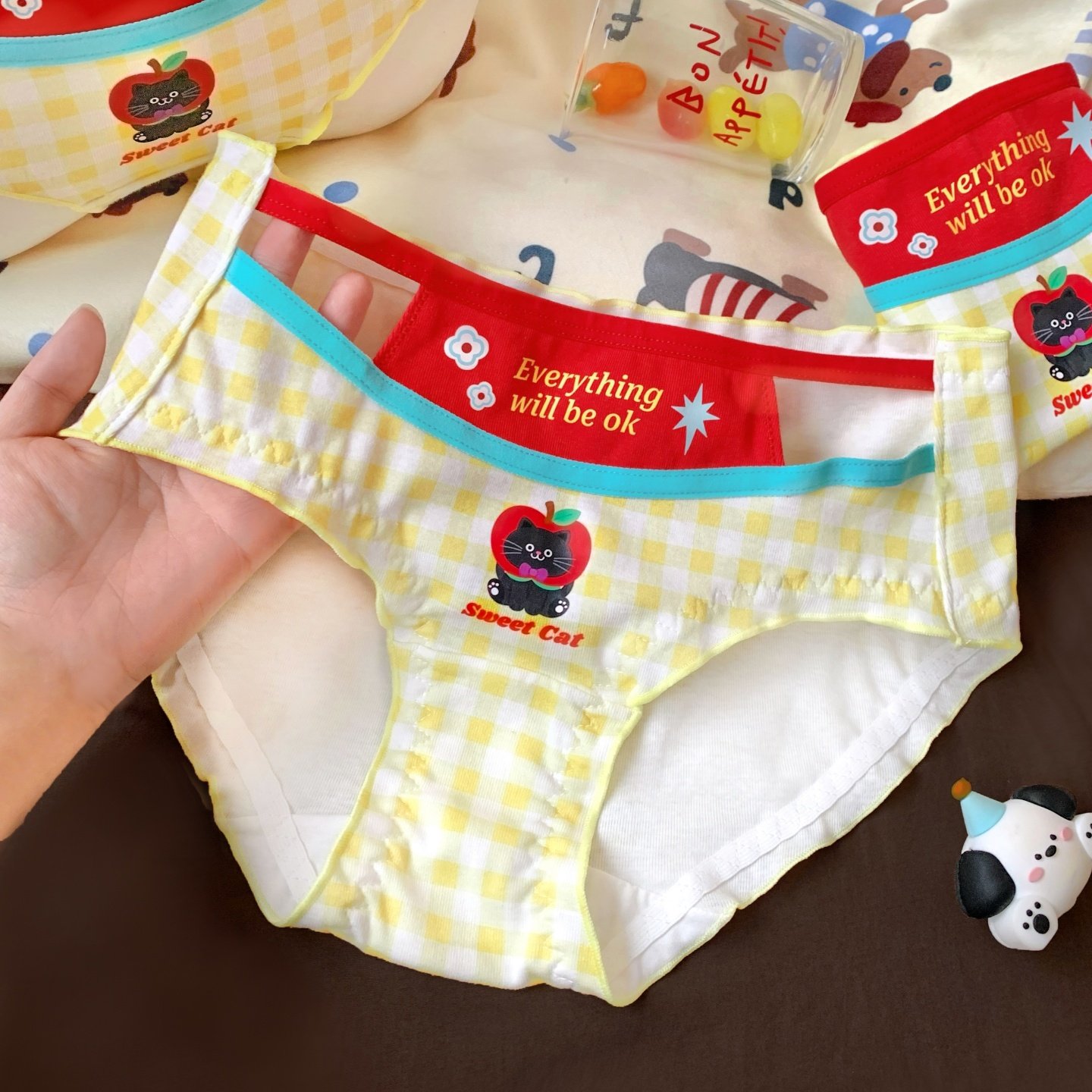 小甜崽 复古美式多巴胺甜美纯棉透气内裤女生2026新款中腰三角裤,女士内衣/男士内衣/家居服,女三角裤,淘宝优惠券,粉丝福利购,淘宝优惠卷