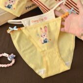 女生甜辣高开叉女士三角裤 小甜崽 可爱动物城朱迪多巴胺纯棉内裤