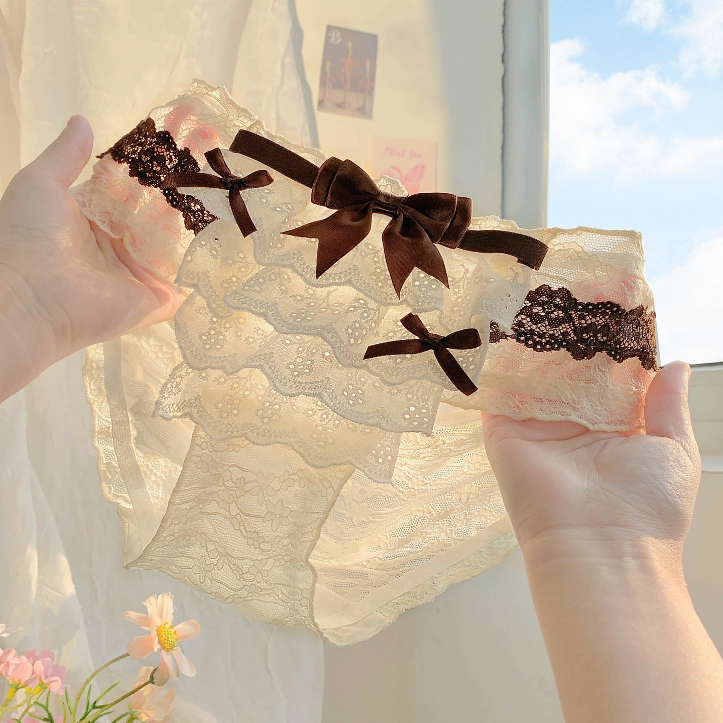 甜心糖霜~可爱女生高颜值内裤女7a级抗菌绝美蕾丝女款透气三角裤,女士内衣/男士内衣/家居服,女三角裤,淘宝优惠券,粉丝福利购,淘宝优惠卷