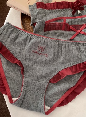 软绒红结~红色本命年内裤女2026属马女士7a级抗菌透气纯棉三角裤
