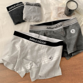 不夹屁屁 男纯棉平角裤 男生7a级抗菌中腰男士 无痕四角舒适透气内裤