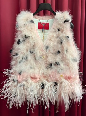 正品22冬撞色宽松马甲LF22D31K05R409-220