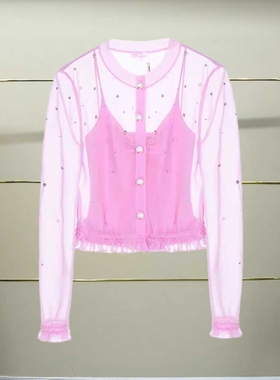 肆正品 25夏钉珠两件套上衣LF25X21SC211-250