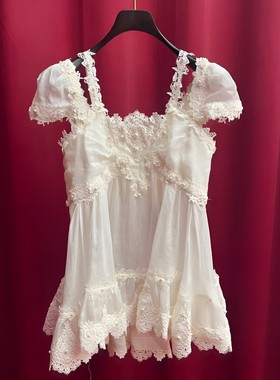 正品 24夏重工花边度假上衣LF24X31SB229-240