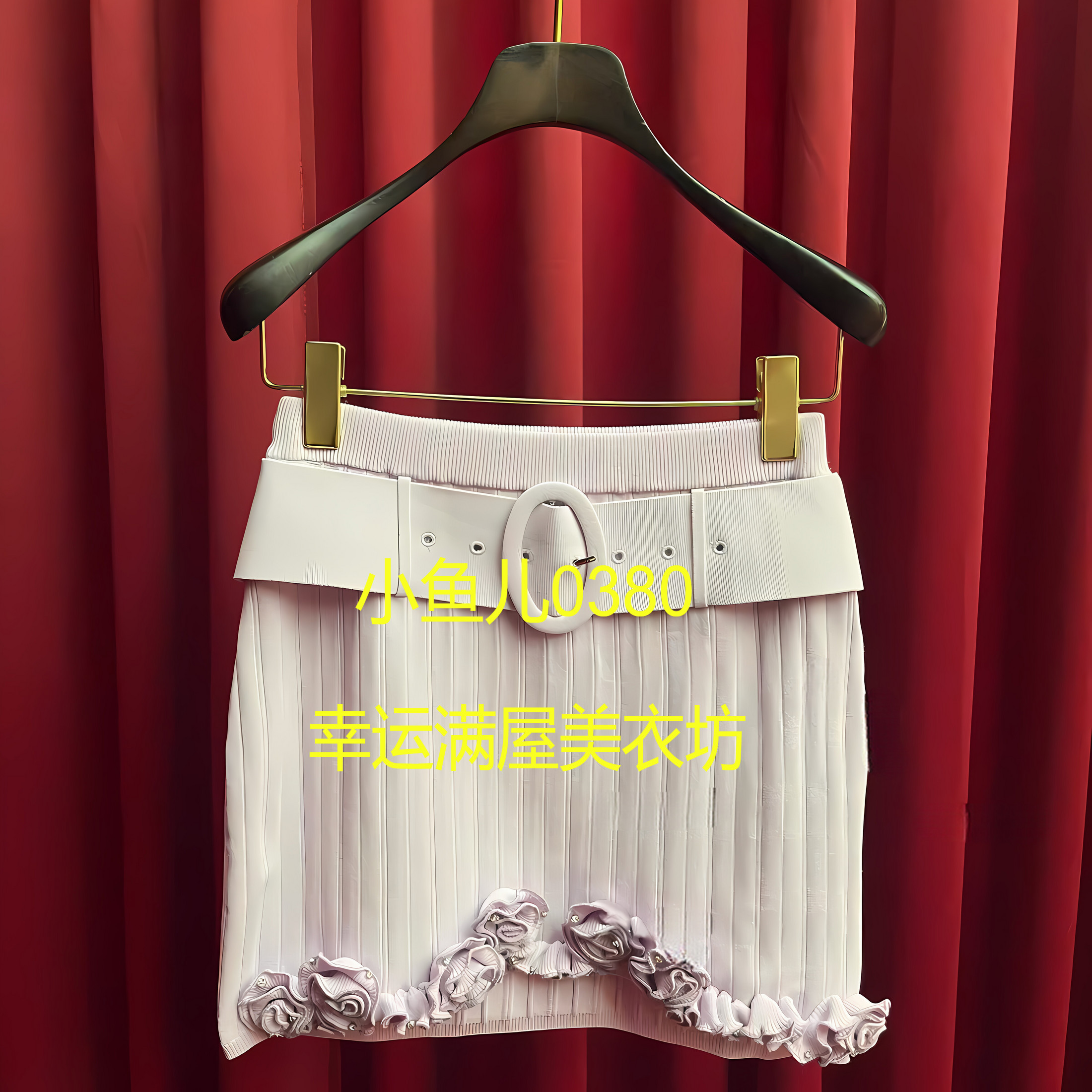 正品24春 玫瑰花边针织半裙LF24C61ZS105-240