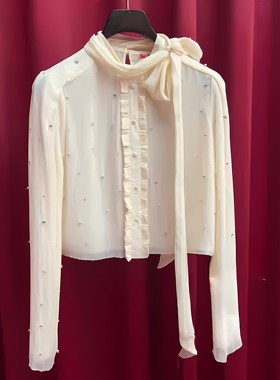 正品24秋 名媛绑带真丝上衣LF24Q41SB260-240