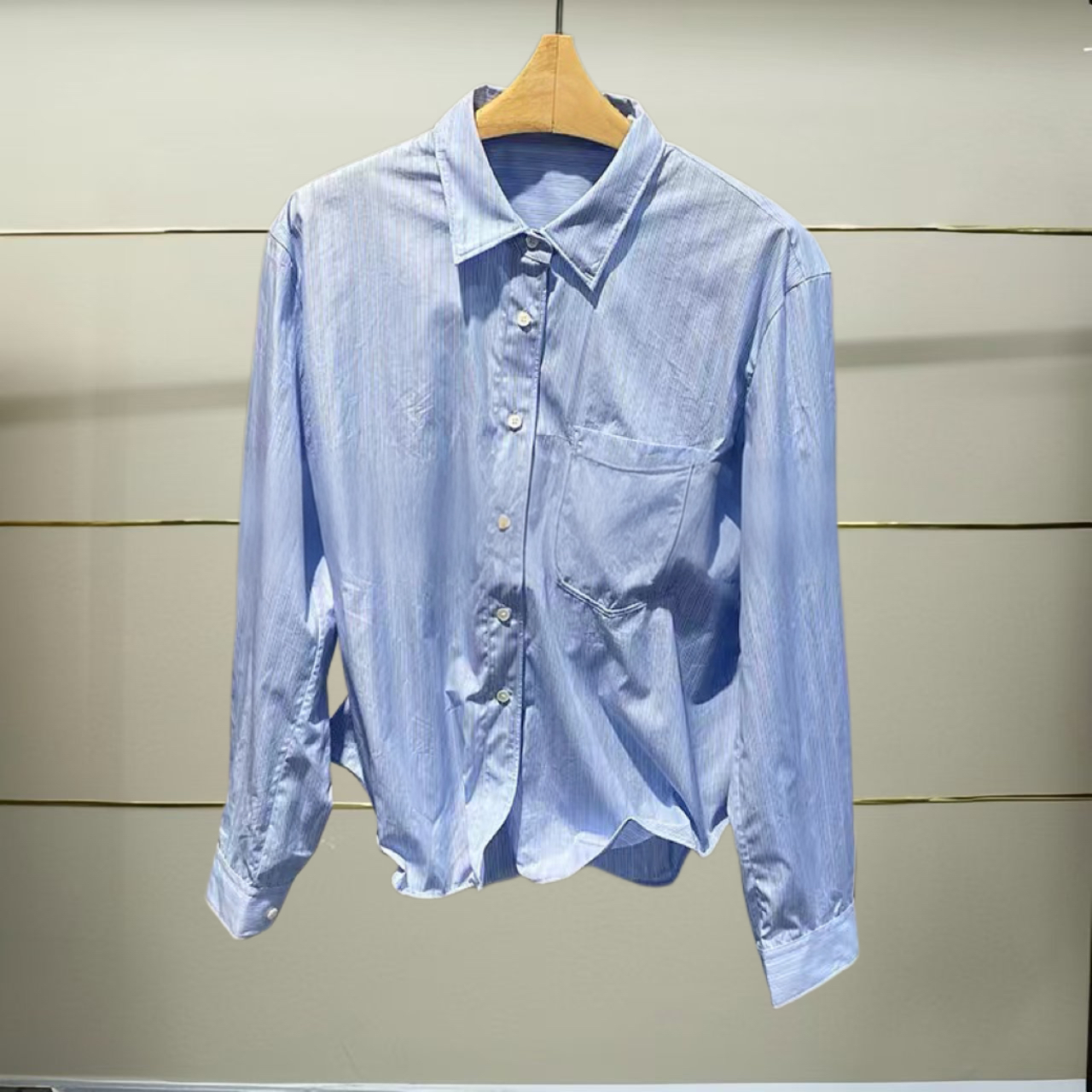 柒正品2025春款扭扭乐条纹衬衫5P2210030-250h