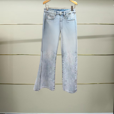 柒正品2025春款休闲阔腿牛仔裤5P2E11440-250h