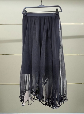 伍正品2025秋款梦幻网纱半身裙5P7D20920-250h