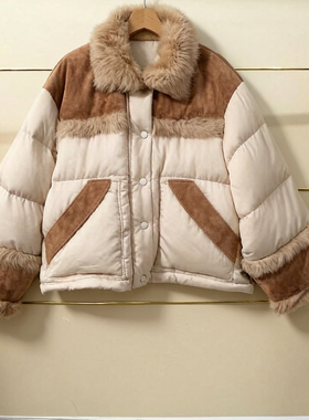 福现货正品25442Y119176-250开4999冬羊皮拼接羽绒服