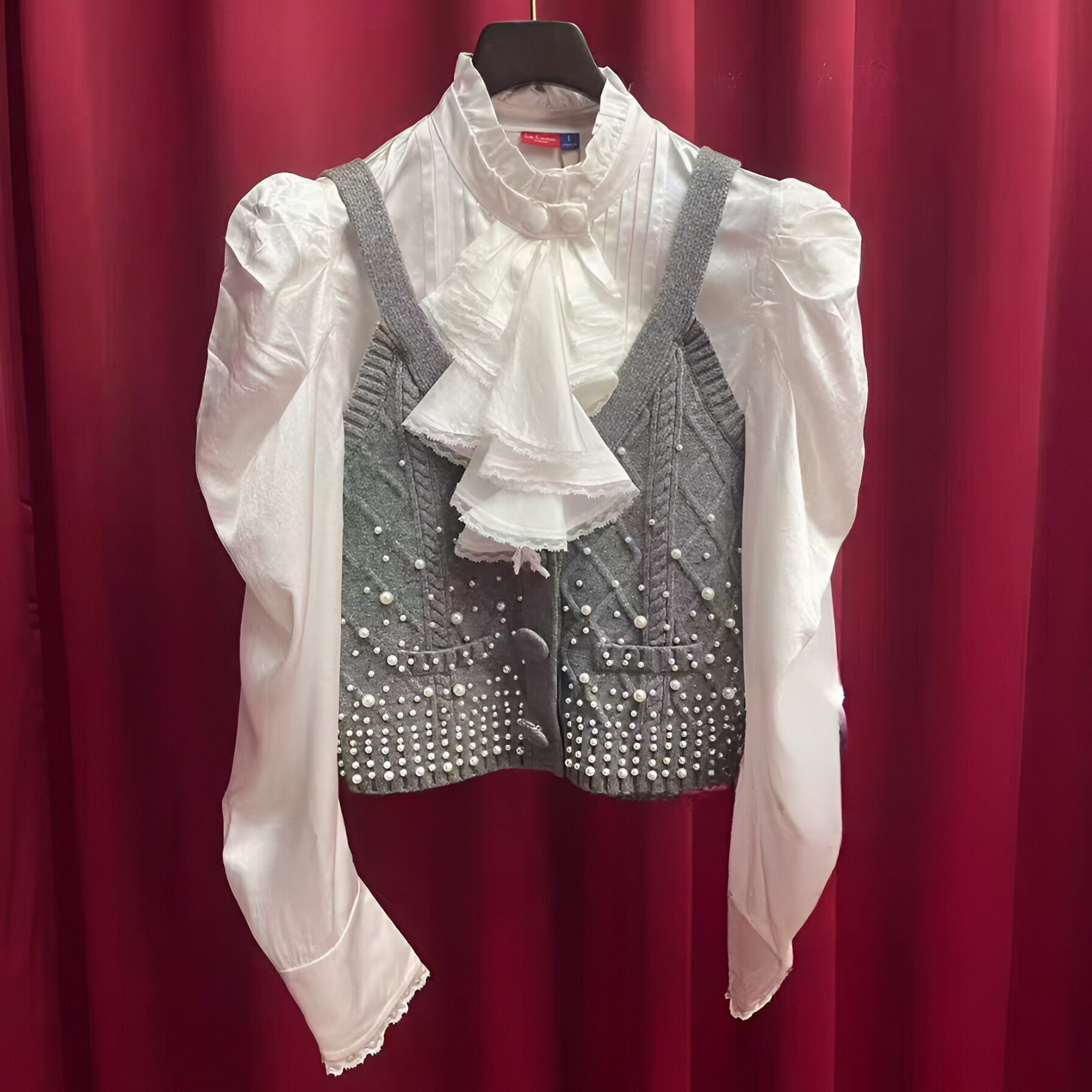 正品24秋 针织拼接缎面上衣LF24Q41ZB237-240,女装/女士精品,衬衫,淘宝优惠券,粉丝福利购,淘宝优惠卷