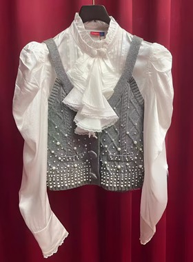 正品24秋 针织拼接缎面上衣LF24Q41ZB237-240