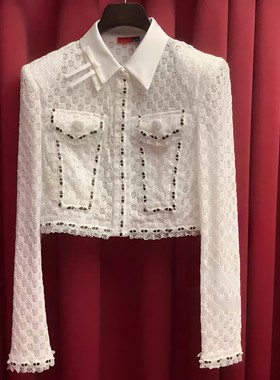 正品24春 蝴蝶结蕾丝上衣LF24C21SB304-240