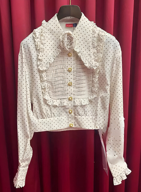 正品23冬 港风波点上衣LF23D51SB151-230