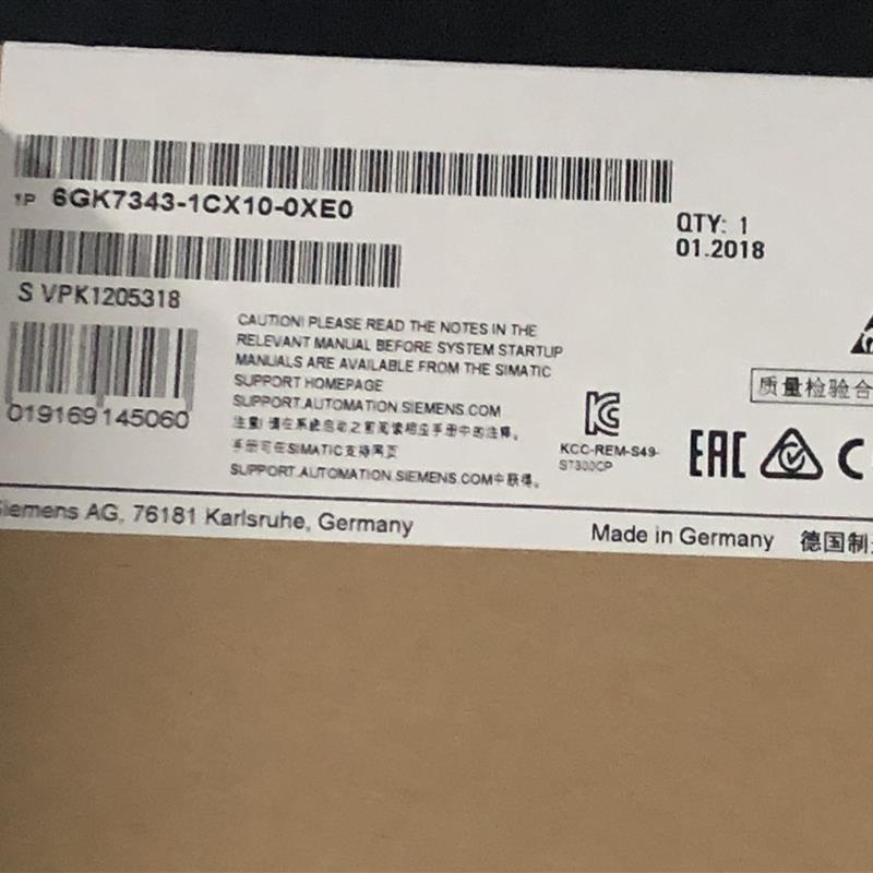 6GK7343-1CX10-0XE0 6GK7 343-1CX10-0XE0 全新原装未开封