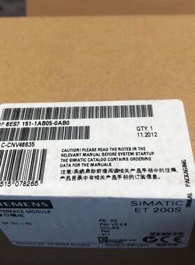 6ES7151-1BA02-0AB0 ET200S IM151-1接口模块6ES71511BA020AB0