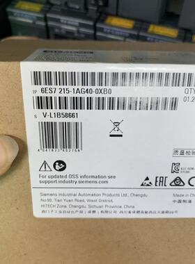 6ES7215-1AG40-0XB0全新原装CPU1215C模块6ES72151AG400XB0