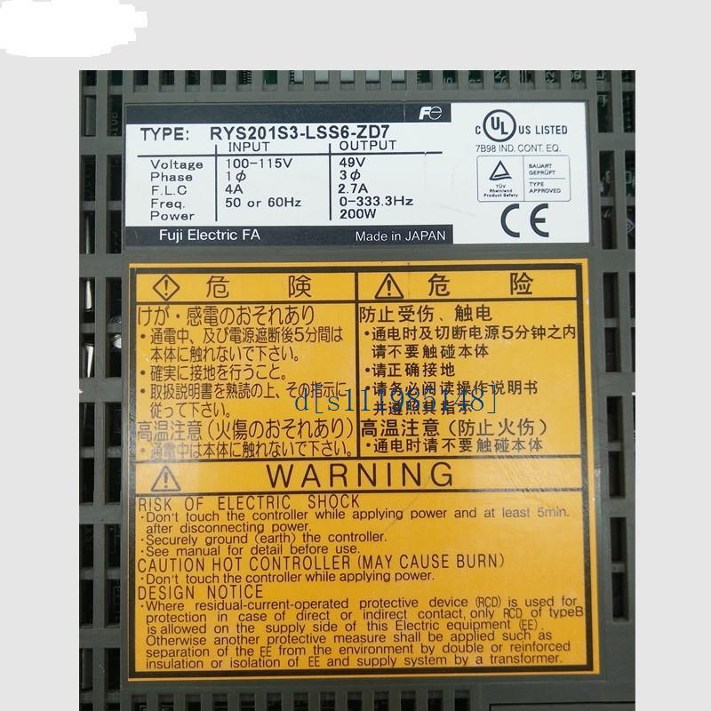全新原厂富士驱动器放大器RYS201S3-LSS6-ZD7现货质保一年包邮