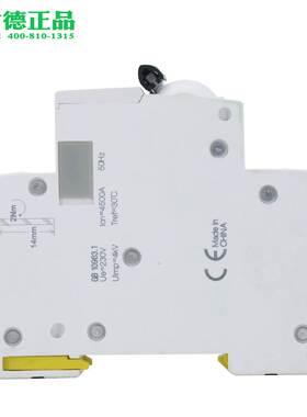 【原装】施耐德小型断路器 1P+N iDPNa C6A 4.5KA   A9P08606