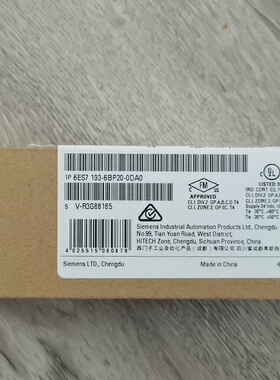 6ES7 193-6BP20-0DA0西门子ET200SP基