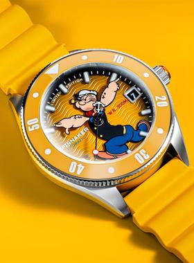 代购Spinnaker大力水手限量款自动机械腕表男表时尚蓝宝石水晶