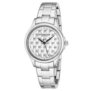 代购Stuhrling女士腕表计时夜光日期走时钢带金属防水镶钻商务