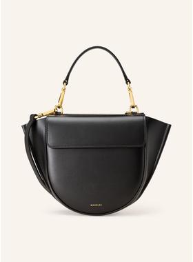 代购WANDLER时尚光泽女包可调肩带磁扣设计外侧拉链口袋斜挎单肩