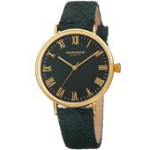 代购 XXIV女士腕表计时夜光日期走时皮带金色绿色防水 Akribos