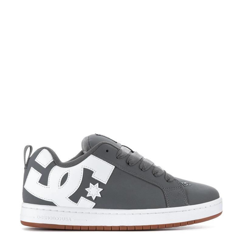 代购DC SHOES男士滑板鞋耐磨轻便缓震防滑灰色白色鞋底橡胶鞋底