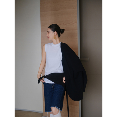 小寸领100支匹马棉层次T恤衫