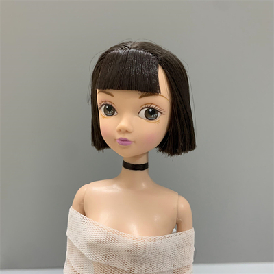 外贸散货30厘米6分娃娃头换装娃娃脸膜练妆改妆植发娃头非bjd胶皮