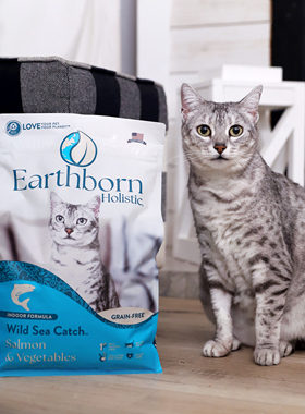 美国爱邦猫粮EARTHBORN HOLISTIC无谷荒海曼哈顿鱼白鱼配方5.67kg