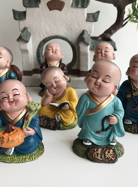 小沙弥汽车摆件可爱小和尚车饰车内饰品车载车上装饰用品