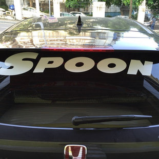 GK5 spoon 适用于本田飞度思域后档玻璃车贴纸贴花后档贴纸