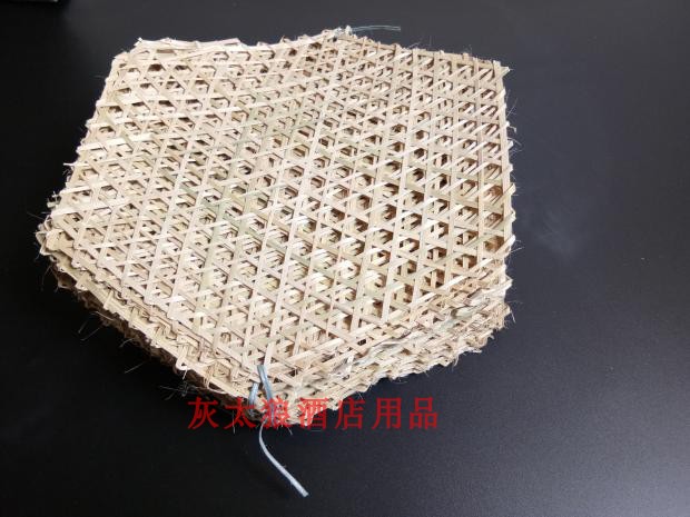 竹达手工竹编织竹网餐垫竹编垫酒店用品手工竹网垫防粘锅竹板竹笪_虎窝淘