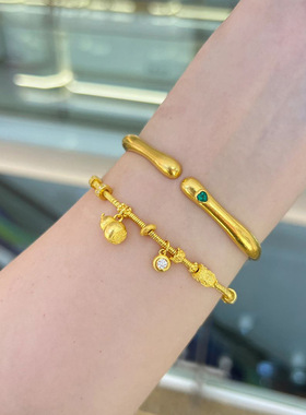 2025爆款古法盘缠葫芦手链女编制复古流苏diy珍珠花朵手镯手环