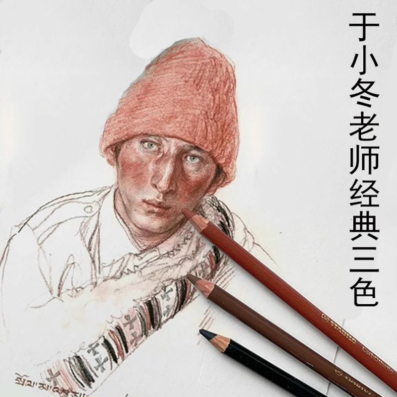 彩色炭笔炭笔素描天鹅色粉铅笔